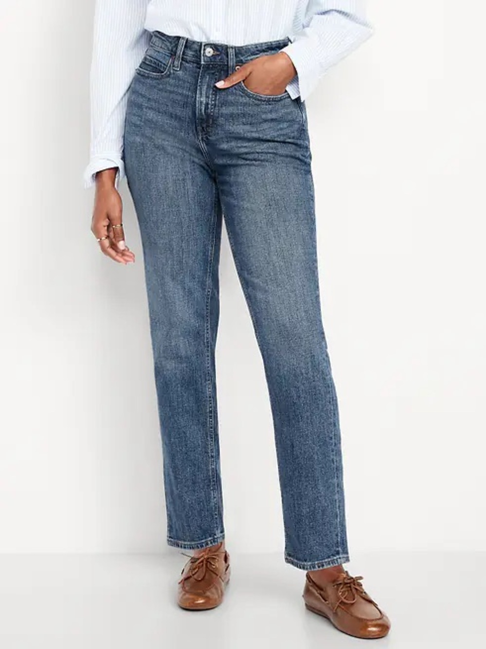 Classic High-Rise Straight Women's Jeans - Blue